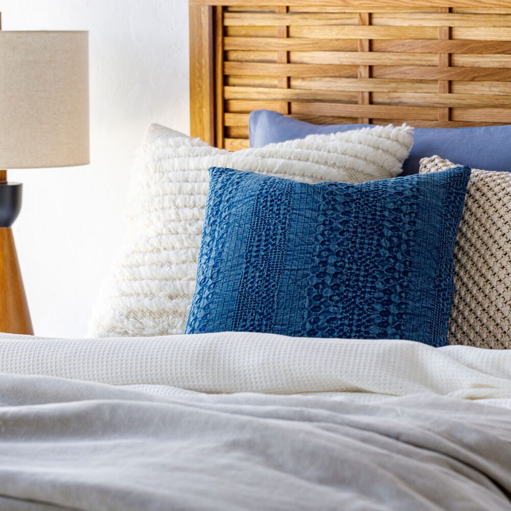 Washed Waffle Accent Pillow