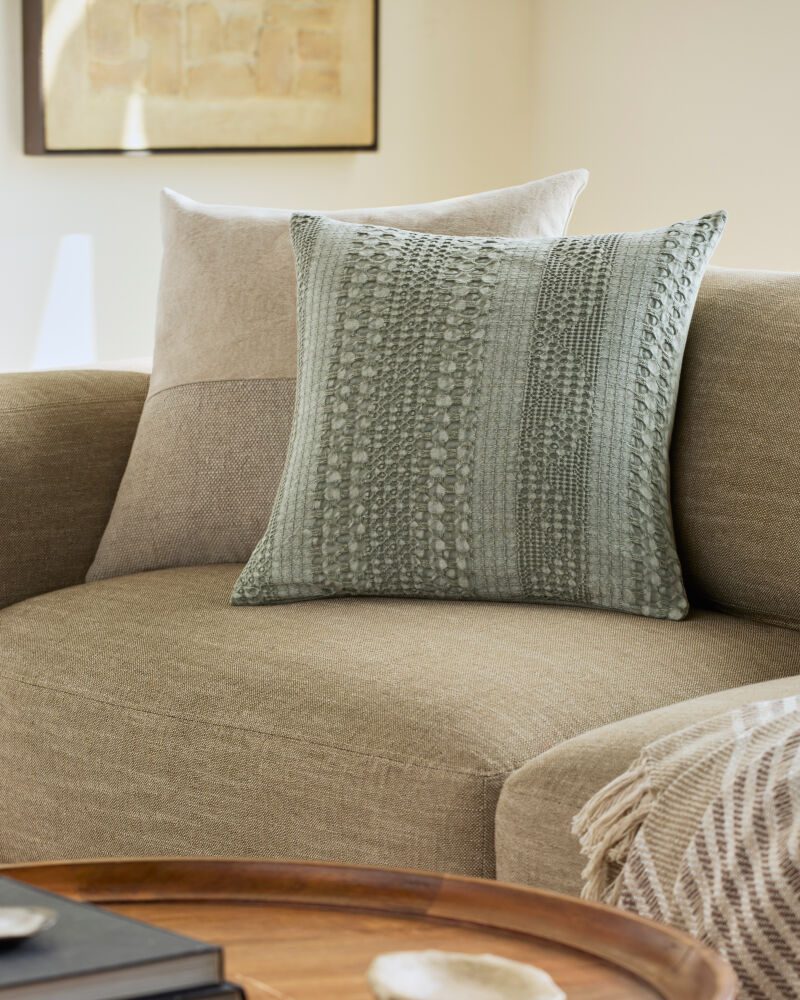 Washed Waffle Accent Pillow