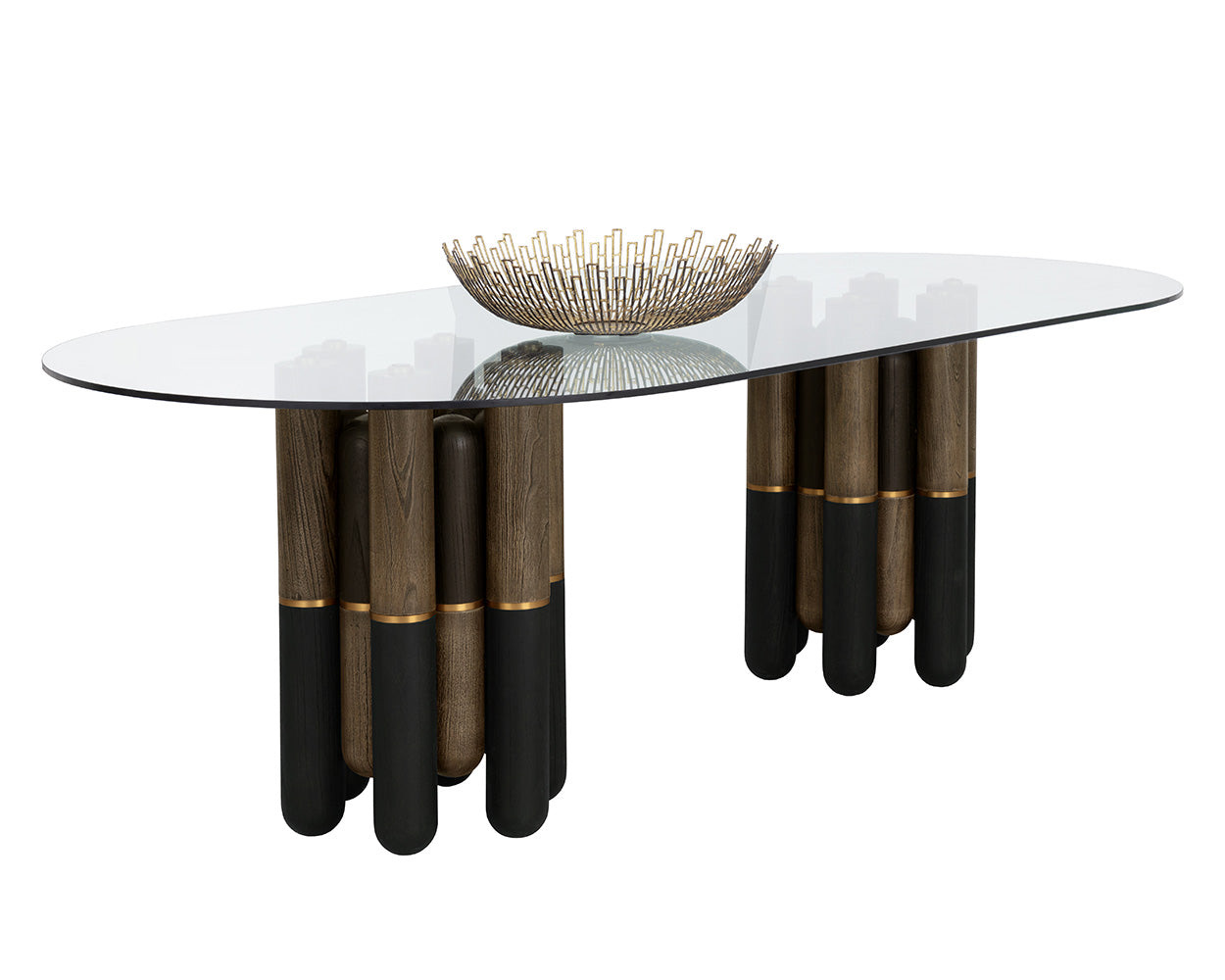 Yanna Dining Table - Glass - 94.5" - Oval