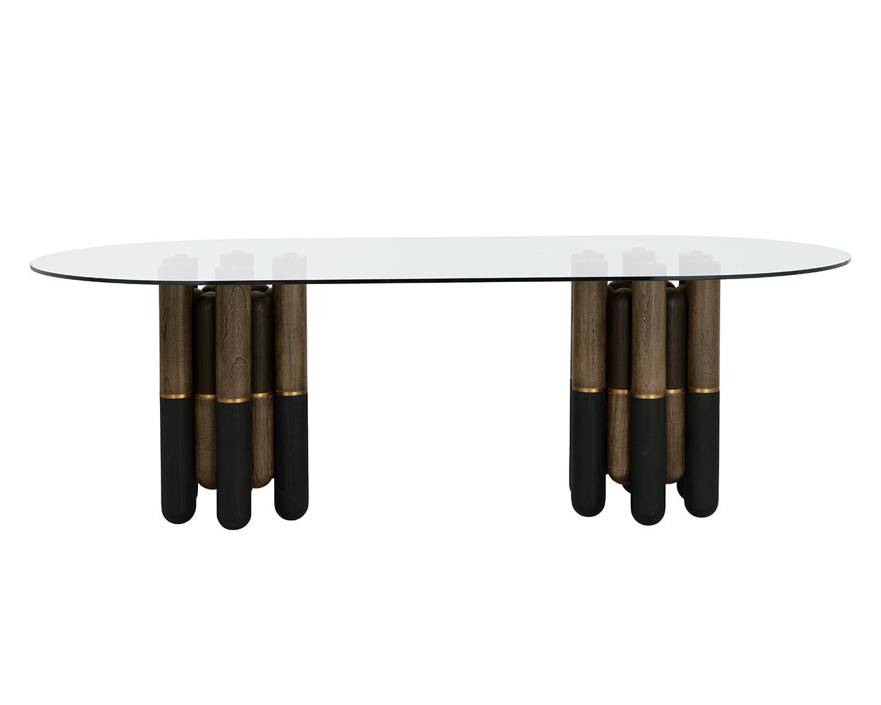 Yanna Dining Table - Glass - 94.5" - Oval