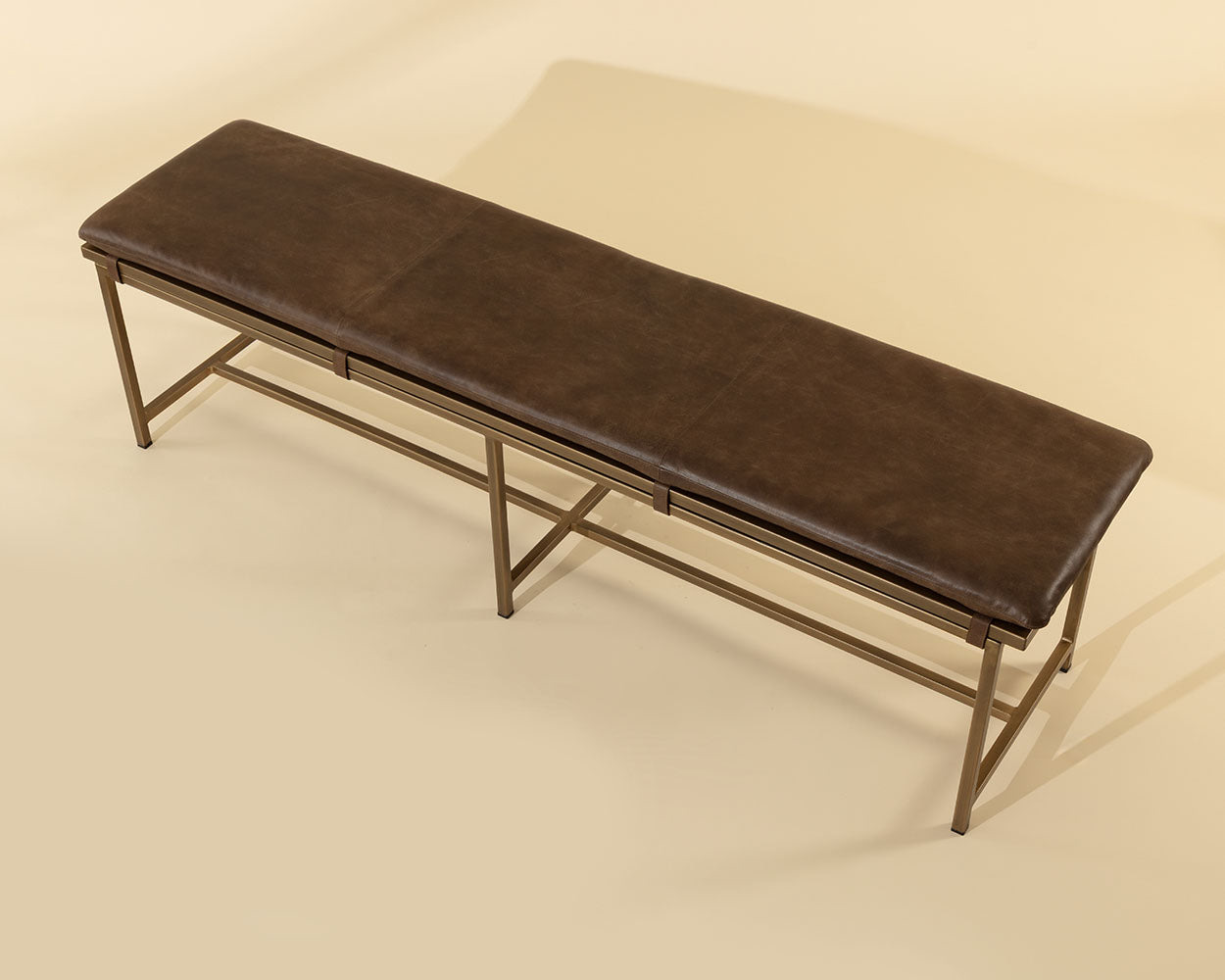 Zancor Bench - Antique Brass