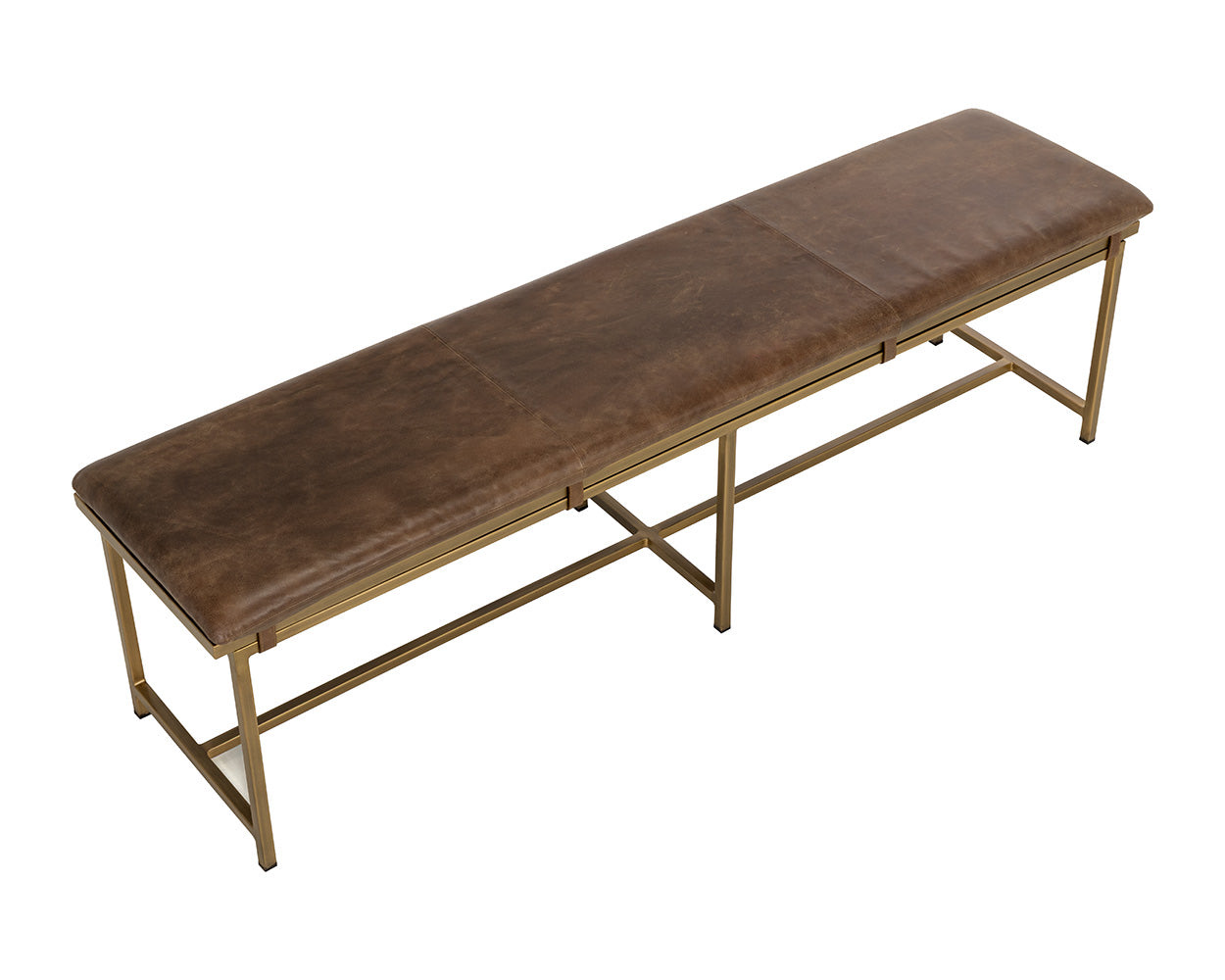 Zancor Bench - Antique Brass