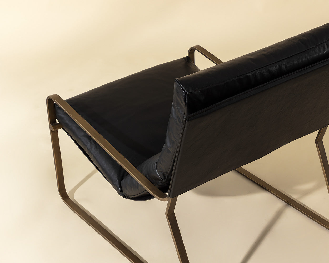 Zancor Lounge Chair - Antique Brass