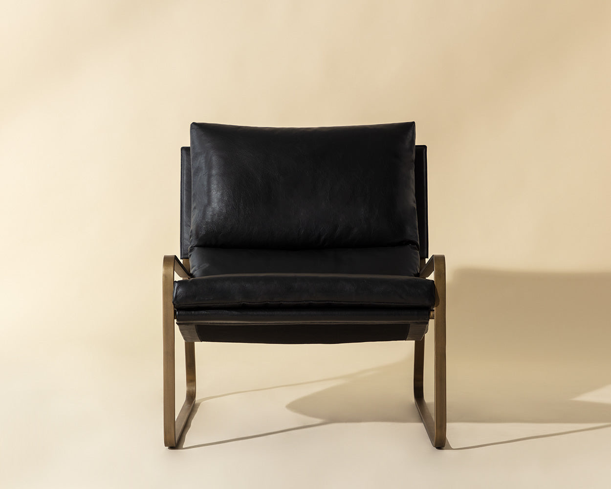 Zancor Lounge Chair - Antique Brass