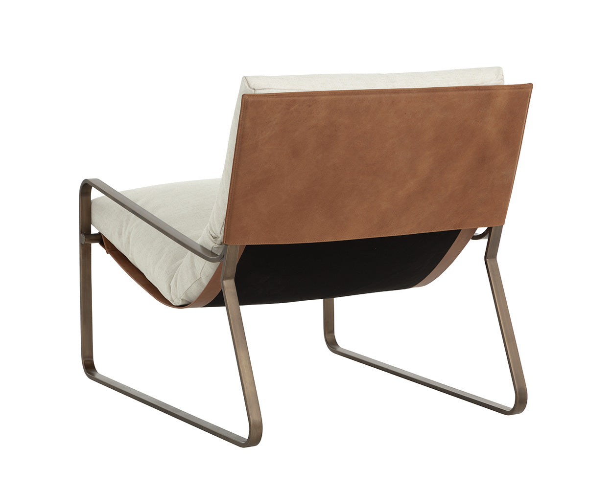 Zancor Lounge Chair - Antique Brass